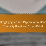 Creating Upcycled Art: Psychological Benefits, Creativity Boost and Stress Relief