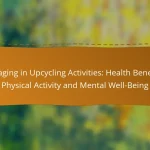Engaging in Upcycling Activities: Health Benefits, Physical Activity and Mental Well-Being