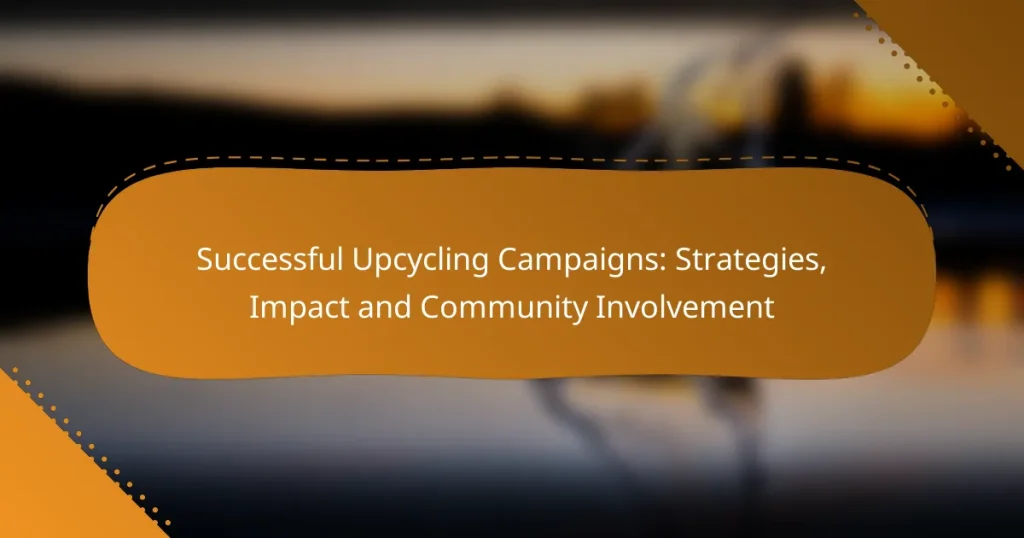 Successful Upcycling Campaigns: Strategies, Impact and Community Involvement