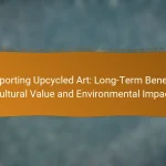 Supporting Upcycled Art: Long-Term Benefits, Cultural Value and Environmental Impact