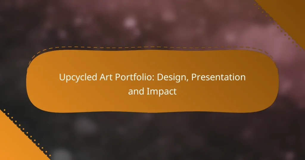 Upcycled Art Portfolio: Design, Presentation and Impact