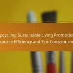 Upcycling: Sustainable Living Promotion, Resource Efficiency and Eco-Consciousness