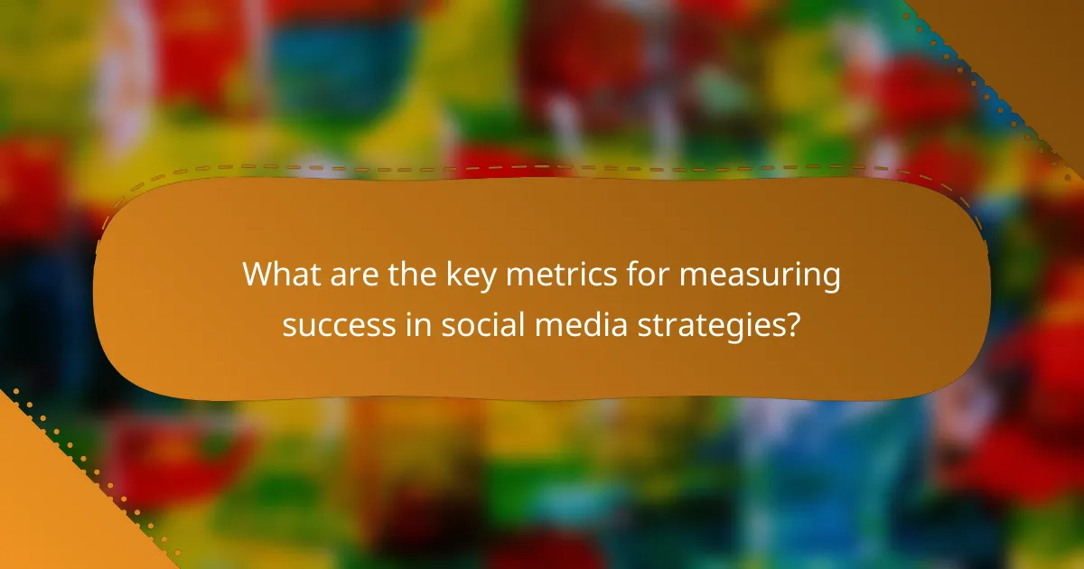What are the key metrics for measuring success in social media strategies?